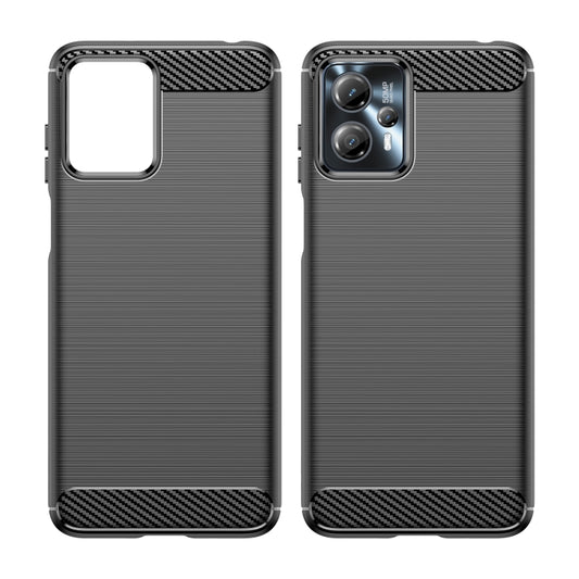 For Motorola Moto G23 Brushed Texture Carbon Fiber TPU Phone Case(Black) - Motorola Cases by buy2fix | Online Shopping UK | buy2fix