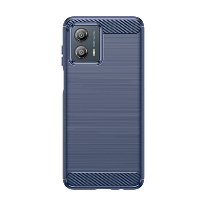 For Motorola Moto G53 5G Brushed Texture Carbon Fiber TPU Phone Case(Blue) by buy2fix