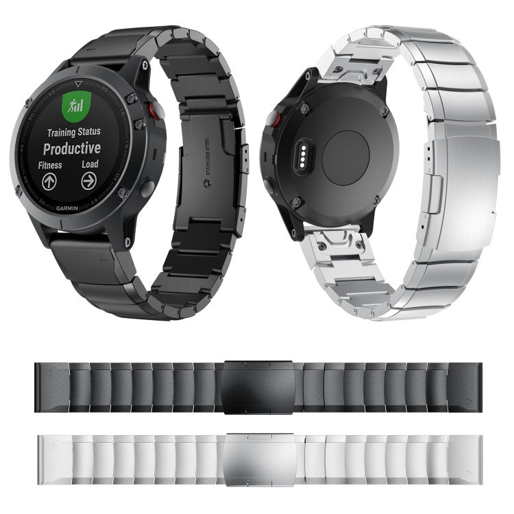 For Amazfit Falcon 22mm Tortoise Shell Stainless Steel Watch Band(Silver) - Watch Bands by buy2fix | Online Shopping UK | buy2fix