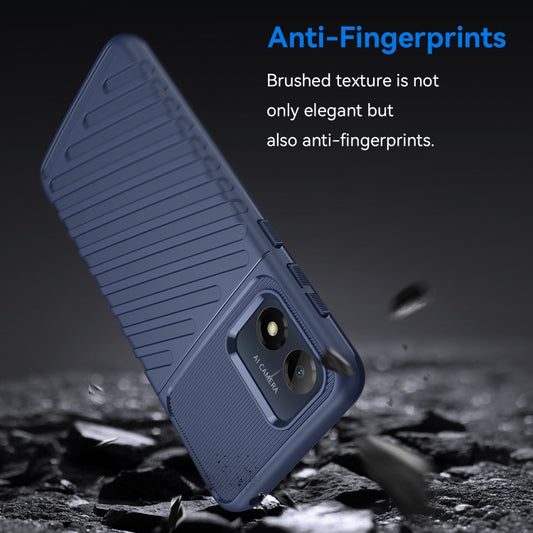 For Motorola Moto E13 Thunderbolt Shockproof TPU Protective Soft Phone Case(Blue) - Motorola Cases by buy2fix | Online Shopping UK | buy2fix