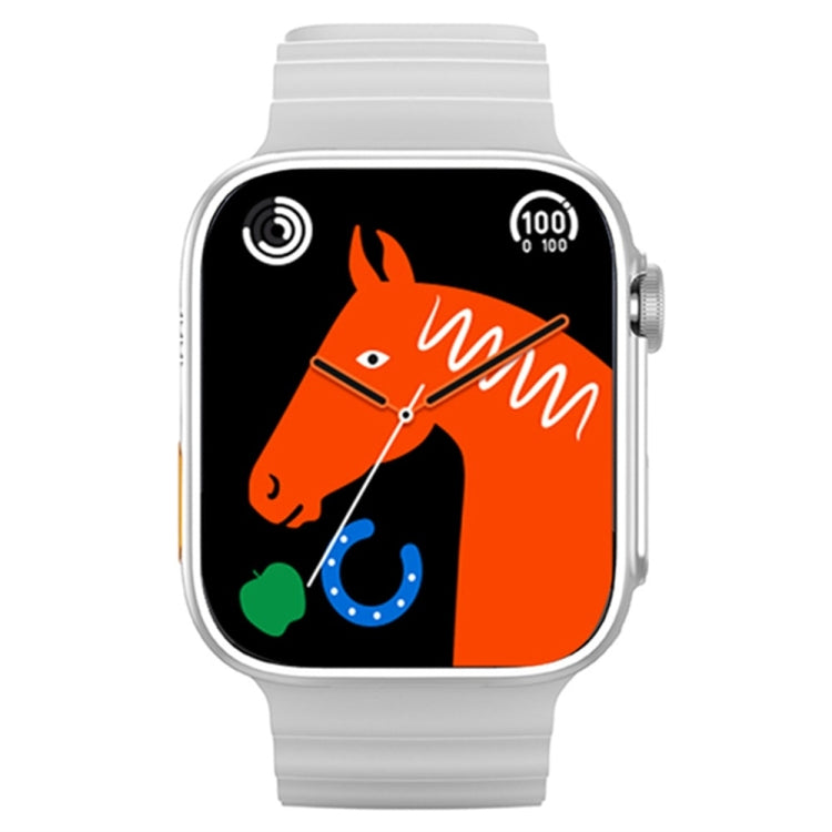 W800 Ultra 2.02 inch Color Screen Smart Watch,Support Heart Rate Monitoring / Blood Pressure Monitoring(White) by buy2fix