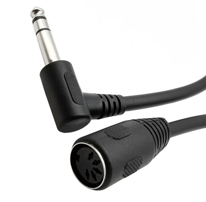 JUNSUNMAY 6.35mm 1/4 inch Male to Female 5 Pin MIDI Audio Stero Adapter, Cable Length: 20cm - Microphone Audio Cable & Connector by JUNSUNMAY | Online Shopping UK | buy2fix
