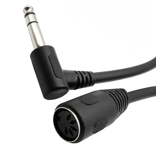 JUNSUNMAY 6.35mm 1/4 inch Male to Female 5 Pin MIDI Audio Stero Adapter, Cable Length: 20cm - Microphone Audio Cable & Connector by JUNSUNMAY | Online Shopping UK | buy2fix