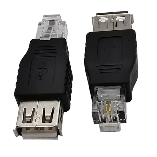 JUNSUNMAY USB Femal to Male RJ11 6P2C Adapter Converter - Modem by JUNSUNMAY | Online Shopping UK | buy2fix