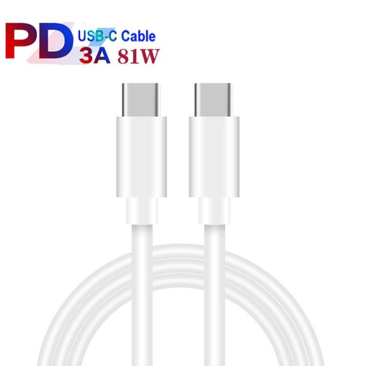 PD04 Type-C + USB Mobile Phone Charger with Type-C to Type-C Cable, US Plug(White) by buy2fix