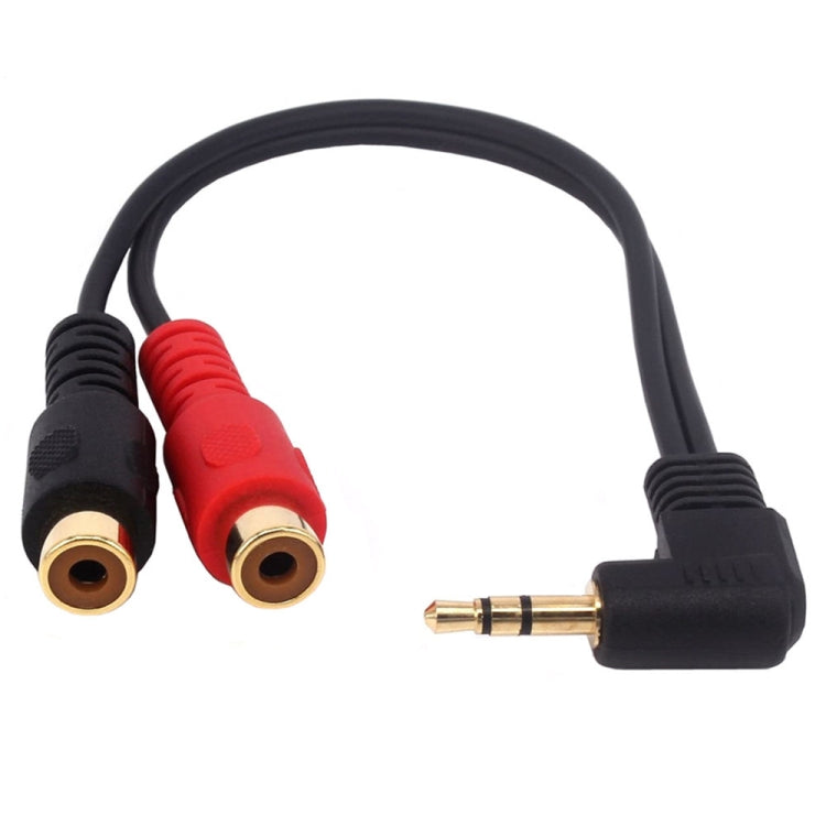 JUNSUNMAY 3.5mm Male Elbow to Dual RCA Stereo Audio Cable Adapter 20cm - Audio Adapter by JUNSUNMAY | Online Shopping UK | buy2fix