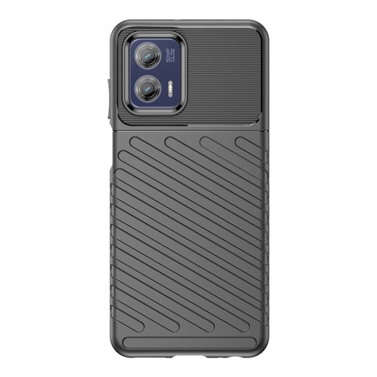 Pour Motorola Moto G73 Thunderbolt Étui de protection souple en TPU antichoc (Noir)