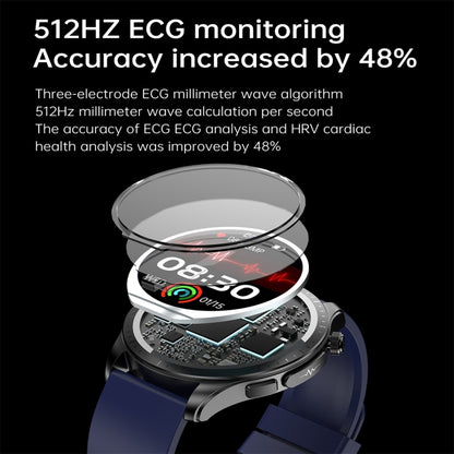E420 1.39 inch Color Screen Smart Watch,Silicone Strap,Support Heart Rate Monitoring / Blood Pressure Monitoring(Blue) - Smart Wristbands by buy2fix | Online Shopping UK | buy2fix