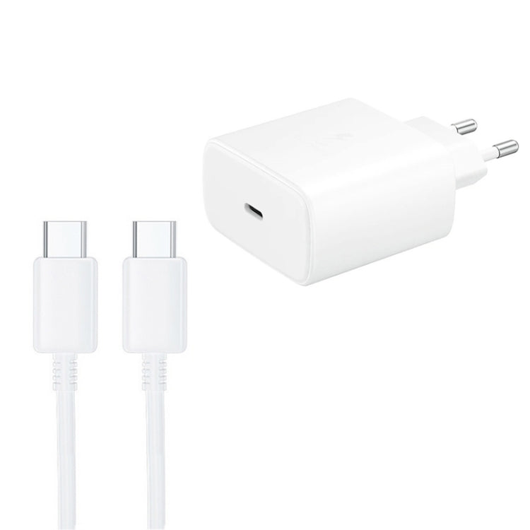 M135 45W USB-C / Type-C Port Fast Charger with 5A Type-C to Type-C Cable, EU Plug(White) by buy2fix