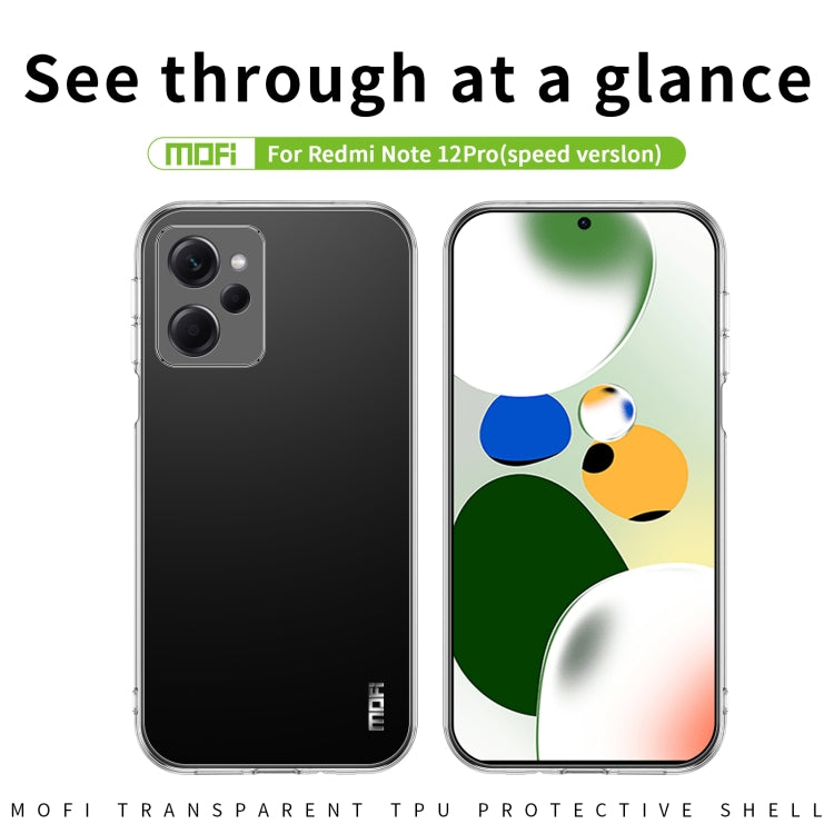 For Xiaomi Redmi Note 12 Pro Speed  MOFI Ming Series Ultra-thin TPU Phone Case(Transparent) - Xiaomi Cases by MOFI | Online Shopping UK | buy2fix