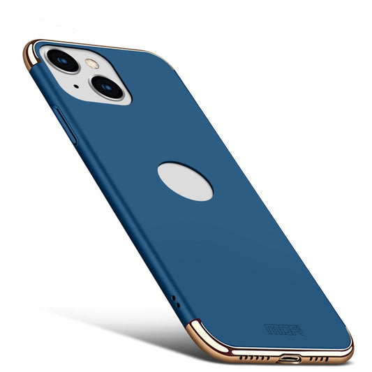 For iPhone 14 MOFI Yatun Series 3 in 1 Stitching PC Phone Case(Blue) - iPhone 14 Cases by MOFI | Online Shopping UK | buy2fix