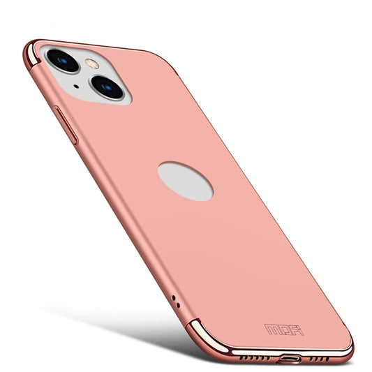 For iPhone 14 MOFI Yatun Series 3 in 1 Stitching PC Phone Case(Rose gold) - iPhone 14 Cases by MOFI | Online Shopping UK | buy2fix