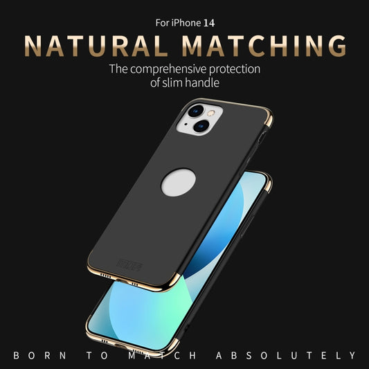 For iPhone 14 MOFI Yatun Series 3 in 1 Stitching PC Phone Case(Blue) - iPhone 14 Cases by MOFI | Online Shopping UK | buy2fix