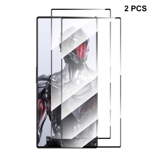 For ZTE Nubia Red Magic 8 Pro / 8 Pro+ 2pcs ENKAY Hat-Prince Full Glue 0.26mm 9H 2.5D Tempered Glass Full Film