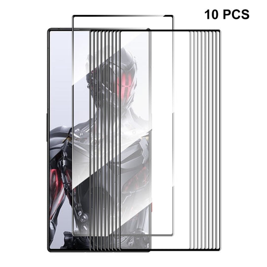 For ZTE Nubia Red Magic 8 Pro / 8 Pro+ 10pcs ENKAY Hat-Prince Full Glue 0.26mm 9H 2.5D Tempered Glass Full Film