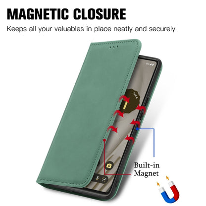 For Google Pixel 7A Retro Skin Feel Magnetic Flip Leather Phone Case(Green) by buy2fix