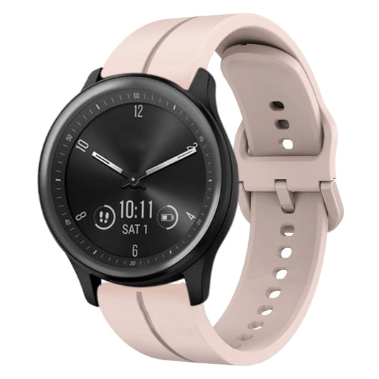 For Garmin Vivomove Sport 20mm Loop Silicone Watch Band(Pink) - Watch Bands by buy2fix | Online Shopping UK | buy2fix