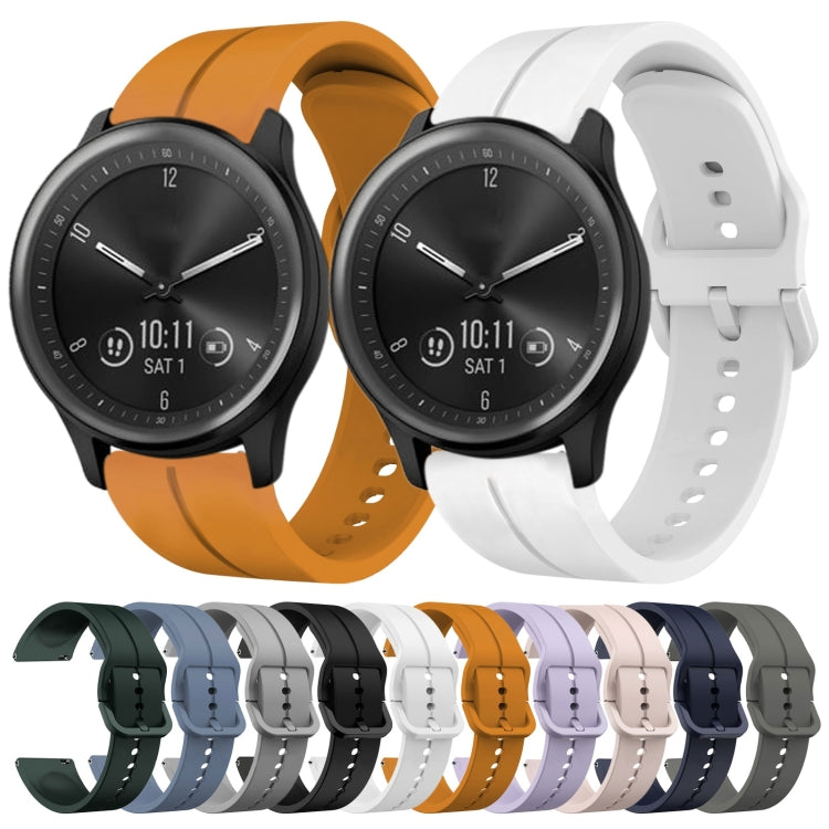 For Garmin Vivomove Sport 20mm Loop Silicone Watch Band(Pink) - Watch Bands by buy2fix | Online Shopping UK | buy2fix