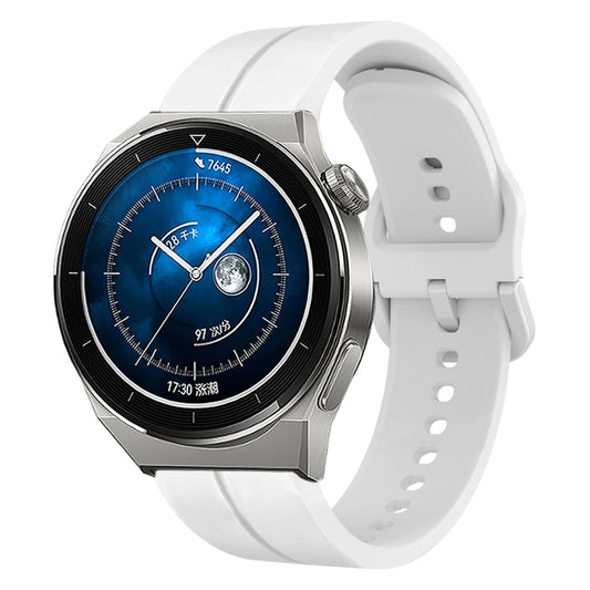 For Huawei Watch GT3 Pro 43mm 20mm Loop Silicone Watch Band(White) - Watch Bands by buy2fix | Online Shopping UK | buy2fix