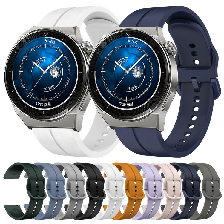 For Huawei Watch GT3 Pro 46mm 22mm Loop Silicone Watch Band(Black) by buy2fix