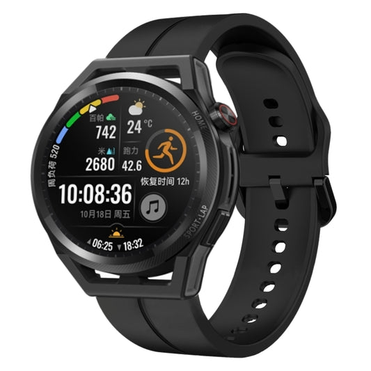 For Huawei Watch GT Runner 22mm Loop Silicone Watch Band(Black) - Watch Bands by buy2fix | Online Shopping UK | buy2fix