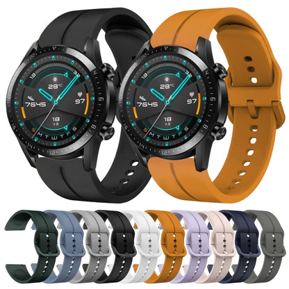 For Huawei GT2 46mm 22mm Loop Silicone Watch Band(Dark Grey) by buy2fix