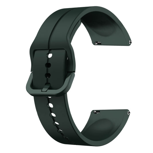 For Xiaomi MI Watch S1 Active 22mm Loop Silicone Watch Band(Dark Green) - Watch Bands by buy2fix | Online Shopping UK | buy2fix