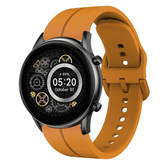 For Xiaomi Haylou RT2 LS10 22mm Loop Silicone Watch Band(Amber Yellow) - Watch Bands by buy2fix | Online Shopping UK | buy2fix