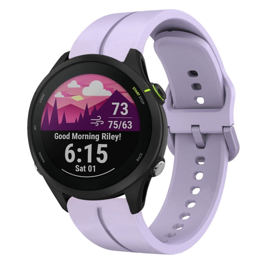 For Garmin Forerunner 255 Music 22mm Loop Silicone Watch Band(Purple) - Watch Bands by buy2fix | Online Shopping UK | buy2fix
