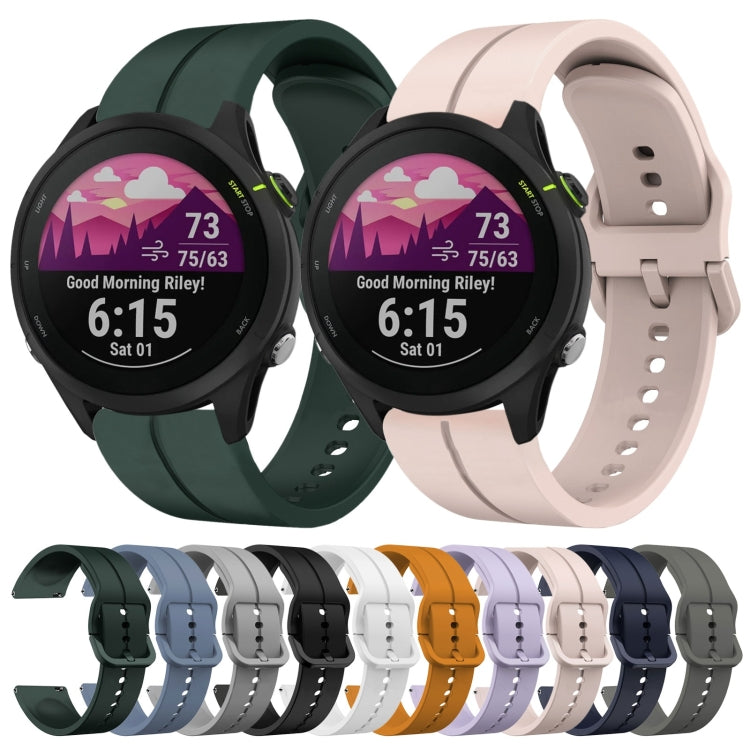 For Garmin Forerunner 255 Music 22mm Loop Silicone Watch Band(Purple) - Watch Bands by buy2fix | Online Shopping UK | buy2fix