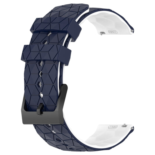 For Huawei Watch GT 3 SE 22mm Football Pattern Two-Color Silicone Watch Band(Midnight Blue + White) - Watch Bands by buy2fix | Online Shopping UK | buy2fix