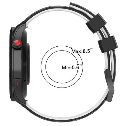 For Xiaomi MI Watch S1 Active 22mm Football Pattern Two-Color Silicone Watch Band(Black+Grey) - Watch Bands by buy2fix | Online Shopping UK | buy2fix
