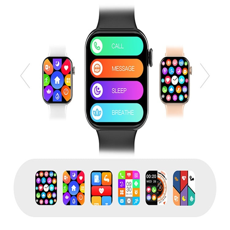 E700 1.86 inch Color Screen Smart Watch,Support Heart Rate Monitoring / Blood Pressure Monitoring(Black) by buy2fix