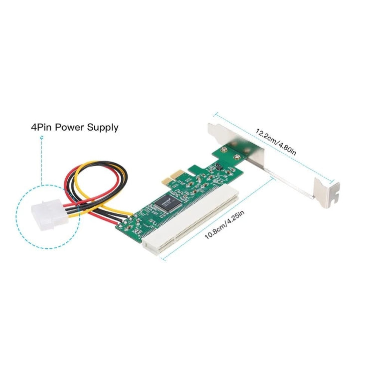 PCI-E to PCI Adapter Card Converter with 4Pin Power Supply by buy2fix