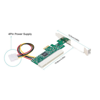 PCI-E to PCI Adapter Card Converter with 4Pin Power Supply by buy2fix