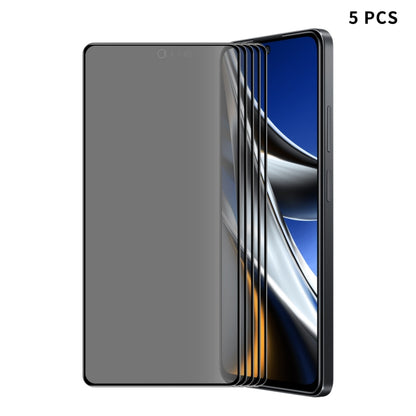 For Xiaomi Poco X5 5pcs ENKAY 28 Degree Anti-peeping Tempered Glass Full Screen Film -  by ENKAY | Online Shopping UK | buy2fix