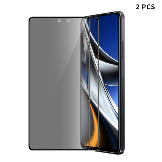 For Xiaomi Poco X5 Pro 2pcs ENKAY 28 Degree Anti-peeping Tempered Glass Full Screen Film