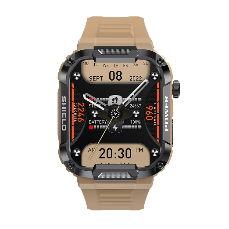 MK66 1.85 inch Color Screen Smart Watch,Support Heart Rate Monitoring / Blood Pressure Monitoring(Yellow) by buy2fix