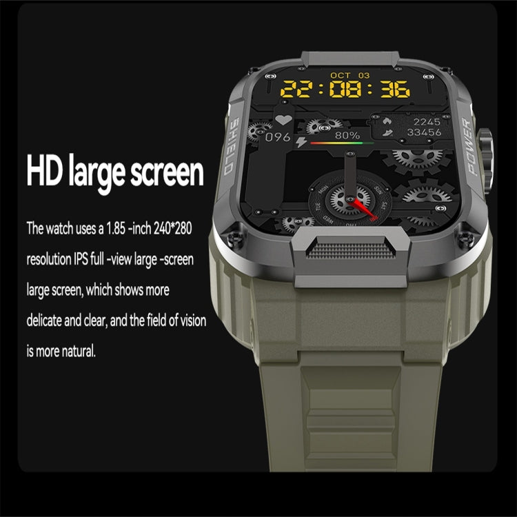 MK66 1.85 inch Color Screen Smart Watch,Support Heart Rate Monitoring / Blood Pressure Monitoring(Yellow) by buy2fix