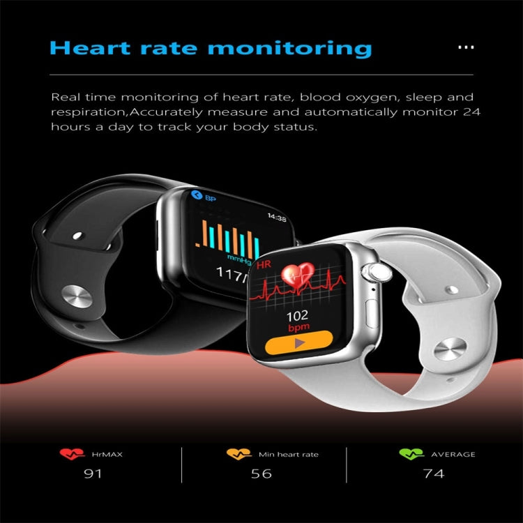 U8 Pro 2.09 inch Color Screen Smart Watch,Support Heart Rate Monitoring / Blood Pressure Monitoring(Silver) by buy2fix