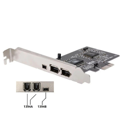 PCI-E 3 Ports 1394a 1394b Firewire Expansion Card 2 x 6 Pin + 1 x 4 Pin for Desktop PC - Add-on Cards by buy2fix | Online Shopping UK | buy2fix