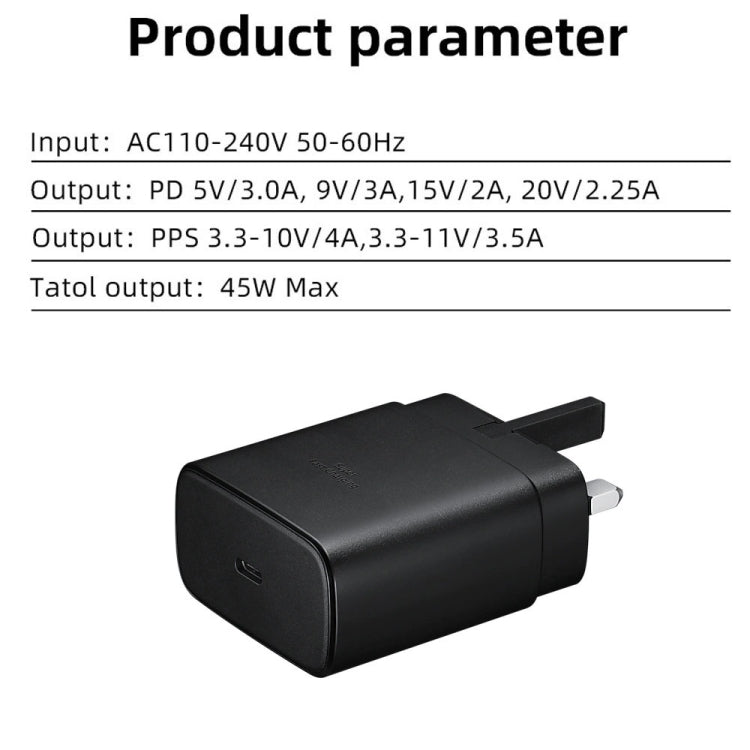 M135 45W USB-C / Type-C Port Fast Charger, UK Plug(White) by buy2fix