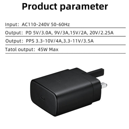 M135 45W USB-C / Type-C Port Fast Charger, UK Plug(White) by buy2fix