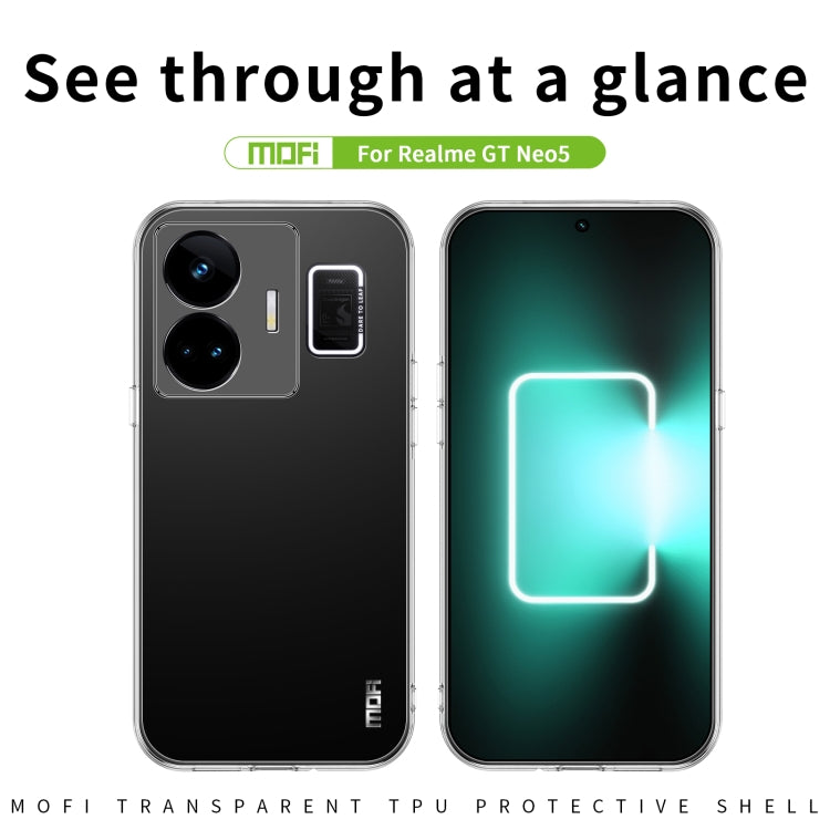 For Realme GT Neo5 MOFI Ming Series Ultra-thin TPU Phone Case(Transparent) - Realme Cases by MOFI | Online Shopping UK | buy2fix