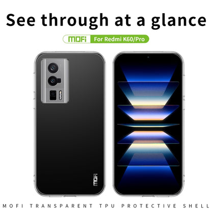 For Xiaomi Redmi K60 / K60 Pro MOFI Ming Series Ultra-thin TPU Phone Case(Transparent) by MOFI