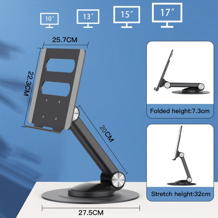 P4 360 Degrees Rotating Aluminum Metal Riser Tablet Laptop PC Stand Holder by buy2fix