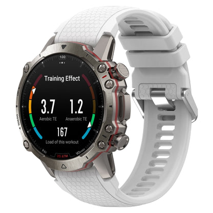 For Amazfit Falcon Dotted Steel Buckle Solid Color Silicone Watch Band(White) - Watch Bands by buy2fix | Online Shopping UK | buy2fix