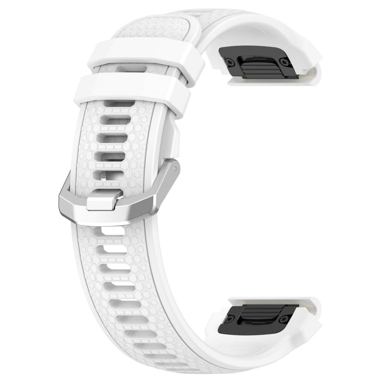 For Amazfit Falcon Dotted Steel Buckle Solid Color Silicone Watch Band(White) - Watch Bands by buy2fix | Online Shopping UK | buy2fix