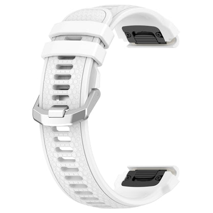 For Amazfit Falcon Dotted Steel Buckle Solid Color Silicone Watch Band(White) - Watch Bands by buy2fix | Online Shopping UK | buy2fix