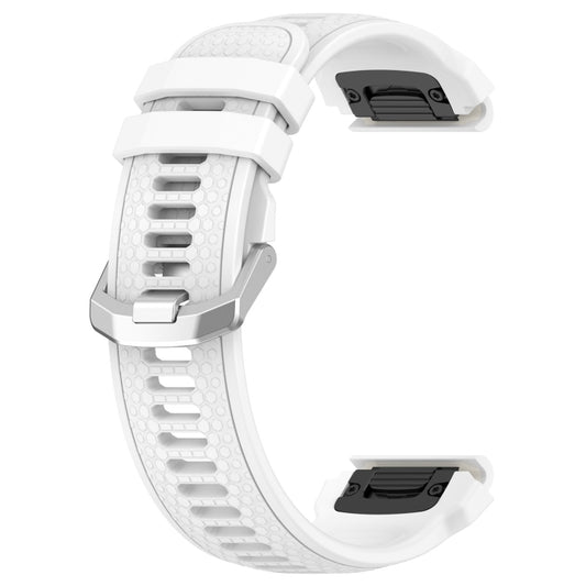 For Amazfit Falcon Dotted Steel Buckle Solid Color Silicone Watch Band(White) - Watch Bands by buy2fix | Online Shopping UK | buy2fix